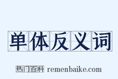 单体反义词是什么意思的图片